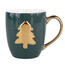 Altom Vianočný hrnček Zlatý strom, 350 ml, zelená