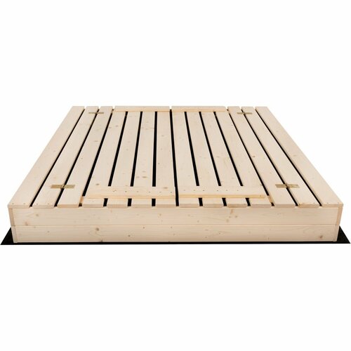 Ladă nisip Sand Tropic din lemn cu bănci, 100 x 100 cm, natural