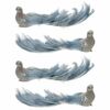 Blauer Pfau mit Clip, 25 x 8 x 6 cm, 4er-Setblau  ,