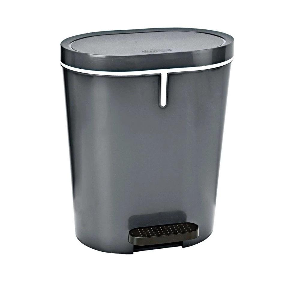 Denox pedálos hulladékgyűjtő 25 l , ovális,antracit, szürke, 25 l