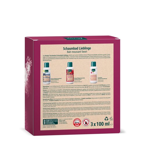 Kneipp Zestaw upominkowy pianek do kąpieli Szczęśliwa kąpiel, 3 x 100 ml
