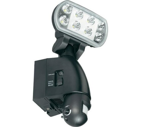Kamera s LED reflektorem a PIR senzorem, Conrad, černá, 18 x 35 x 25 cm
