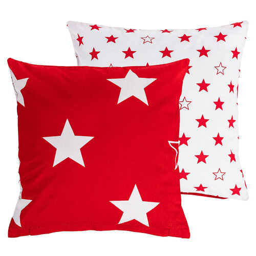 4Home Poszewka na poduszkę Stars red, 40 x 40 cm, zestaw 2 szt.