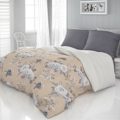 Kvalitex Saténové obliečky Luxury Collection Kenzo béžová, 240 x 200 cm, 2 ks 70 x 90 cm