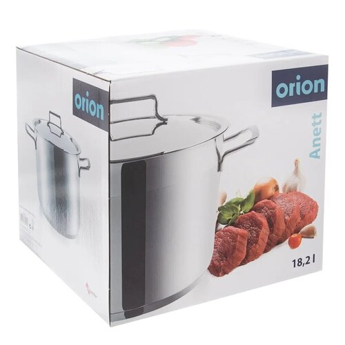 Orion ANETT rozsdamentes acél edény fedéllel, 18,2 l
