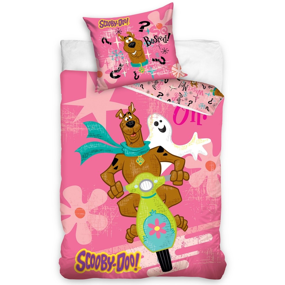 Tip Trade Detské obliečky Scooby Doo Pink, 140 x 200 cm, 70 x 80 cm