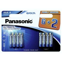 Panasonic Sada baterií LR03EGE/8BW 6+2F EVOLTA AAA