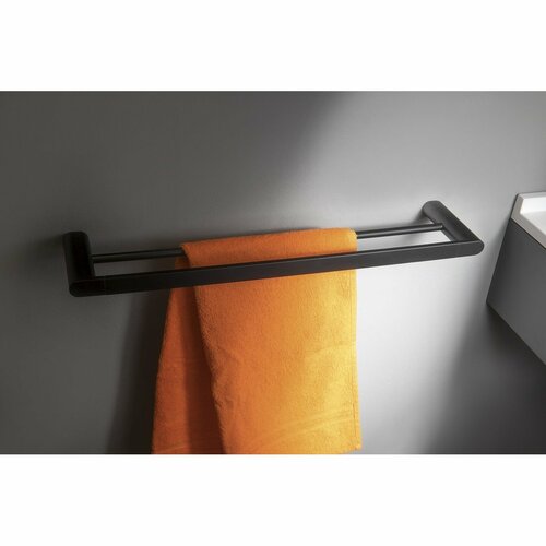 SAPHO RF011/15 Flori kéztörlő tartó dupla 60 x12,7 cm, matt fekete