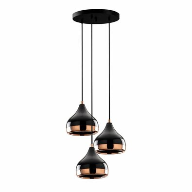 Lampa wisząca Yildo - 6871, czarna-miedziana