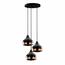 Lampa wisząca Yildo - 6871, czarna-miedziana
