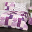 4Home Krepp-Bettwäsche Patchwork Violett, 140 x 200 cm, 70 x 90 cm