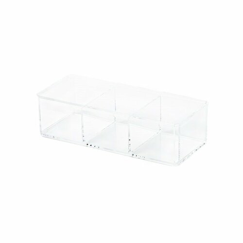 Organizator de bijuterii și cosmetice Compactor transparent, 3 compartimente