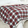 B.E.S. Petrovice Beránková deka Buffalo Káro bílo-červená, 150 x 200 cm