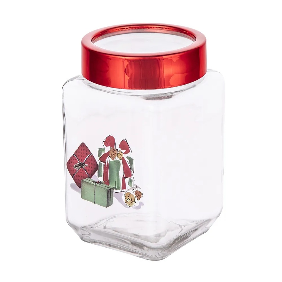 Altom Vánoční skleněná dóza Christmas Gifts 700 ml, 9 x 9 x 14,5 cm - thumb (2)