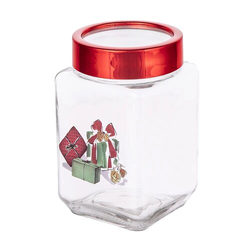 Altom Božična steklena posoda Christmas Gifts 700ml, 9 x 9 x 14,5 cm