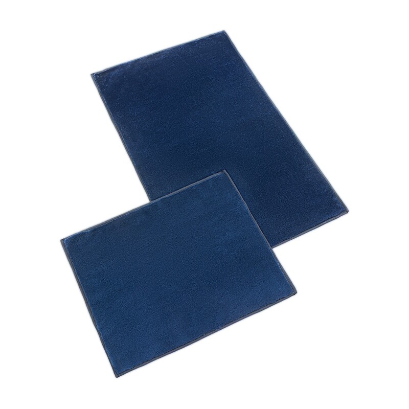 Bellatex Zestaw dywaników łazienkowych bez wycięć BANYGOLD ciemnoniebieski, 60 x 100, 60 x 50 cm
