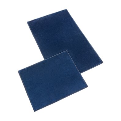 Bellatex Fürdőszoba szőnyeg szett, kivágás nélkül BANYGOLD sötétkék, 60 x 100, 60 x 50 cm