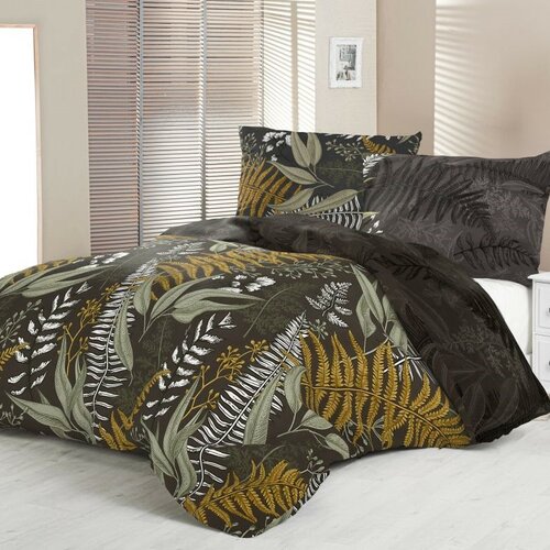 Kvalitex Pościel satynowa Luxury collection Paproć, 140 x 200 cm, 70 x 90 cm