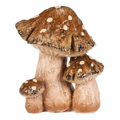 Őszi dekoráció Gomba, 13 x 10 x 14 cm, polirezín