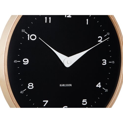 Karlsson 5995BK designové nástěnné hodiny černá, pr. 30 cm