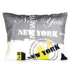 Poszewka na poduszkę - jasiek New York40 x 40 cm, szary + zielony,