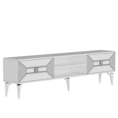 Stolik pod telewizor Yumedi White and Silver