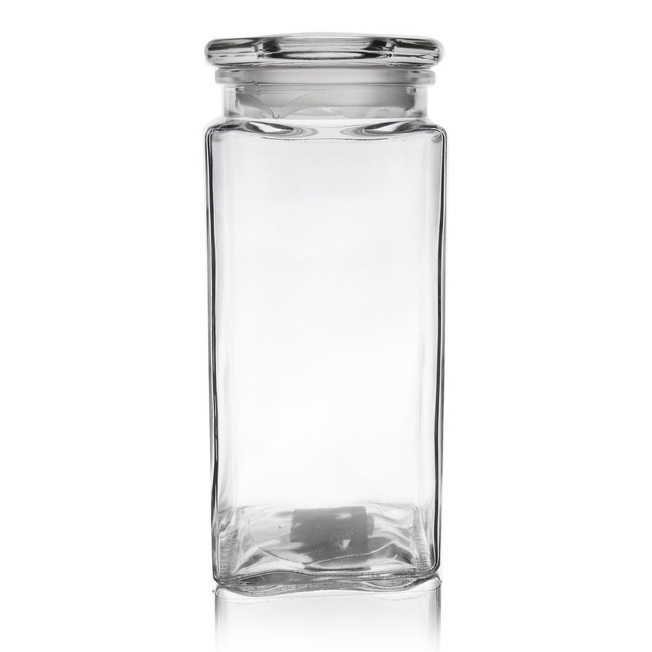 Doză din sticlă cu capac Orion 1,8 l, pătrată
