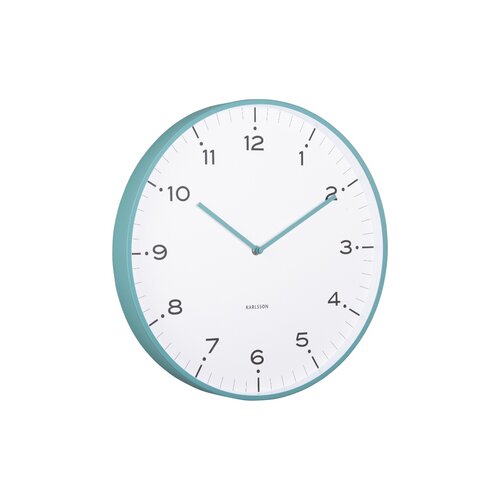 Karlsson 6011BL design ceas de perete albastru, diametru 40 cm