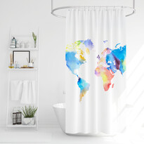 Perdea de duș 4Home Map of the world, 178 x 183 cm Perdea de duș 4Home Map of the world, 178 x 183 cm