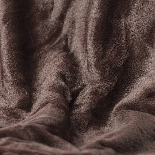 Koc XXL / Narzuta na łóżko ciemnobrązowa, 200 x 220 cm