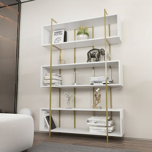 Knihovna Bruti White and Gold