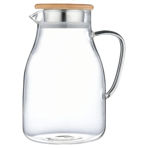 4Home Sklenený džbán s viečkom Bamboo Hot&Cool, 1,7 l