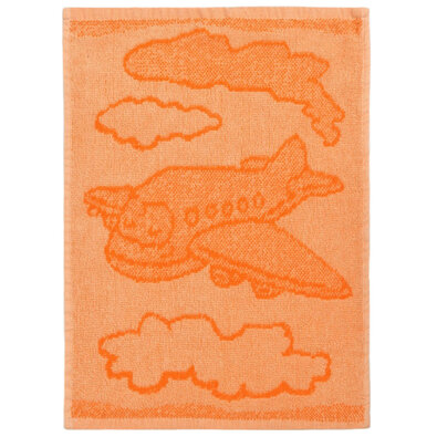 Dětský ručník Plane orange, 30 x 50 cm