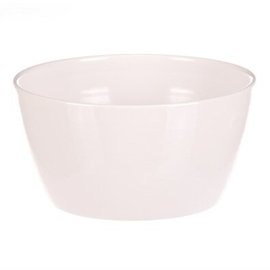 Keramik-Übertopf Terrakotta, Durchmesser 15 cm, weiß