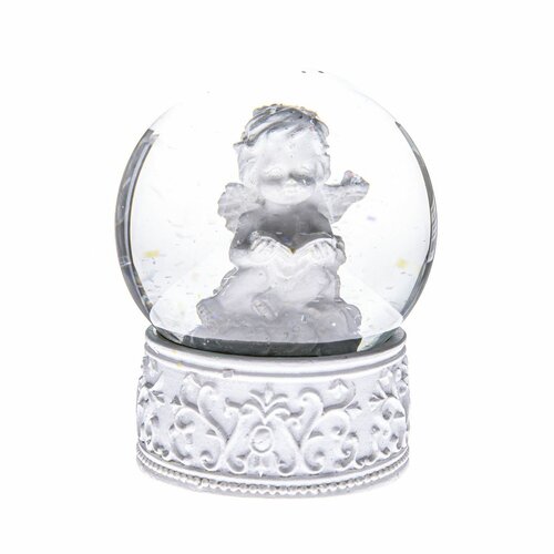 Decorațiune de Crăciun Înger alb, 6,5 x 8,3 cm