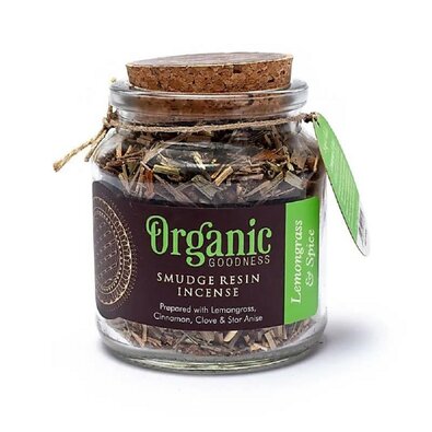 Organično kadilo Lemongrass &amp; Spice, vsteklenički