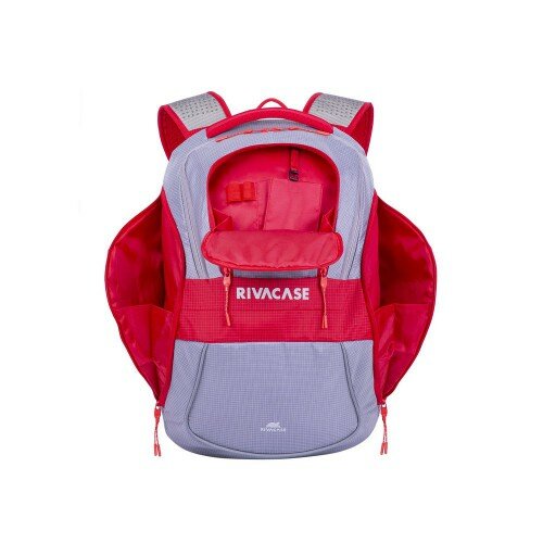 Riva Case 5225 Sportrucksack für Laptop 15,6", grau-rot, 20 l