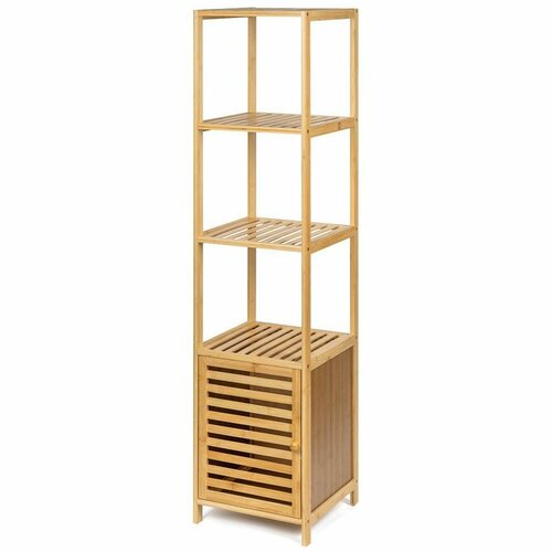 Koupelnový regál WABISABI HIDE 4, bambusový