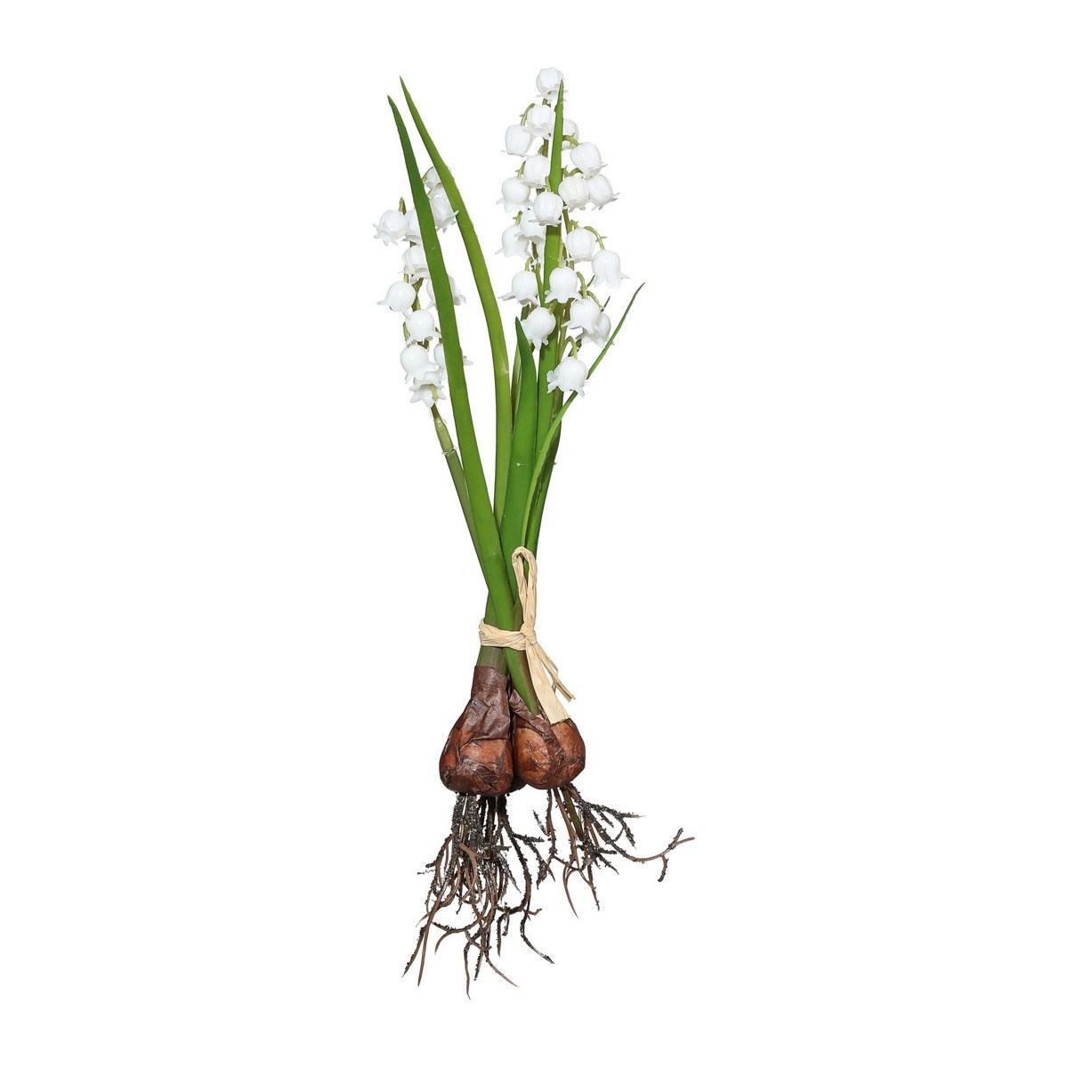 Umelá kvetina zväzok konvaliniek s cibuľkou, 28 cm