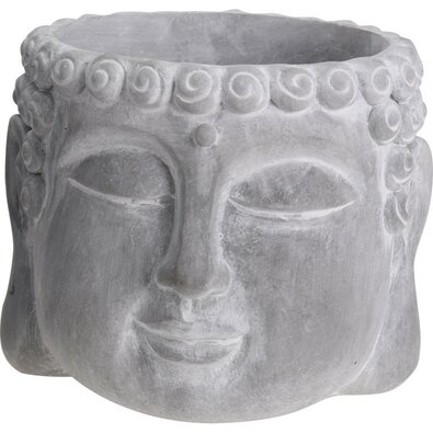 Cvetlični lonec Buddha, beton siva, 16 x 12,5 x 16cm