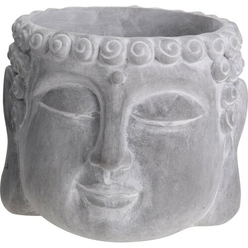 Cvetlični lonec Buddha, beton siva, 16 x 12,5 x 16cm
