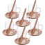 Set mit 6 Glasbechern mit Holzuntersetzern und Löffeln Silvan 200 ml