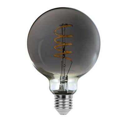 Rabalux Dekoratívna LED filament žiarovka s točeným vláknom, dymové sklo, E27, G95, 5 W, 200lm