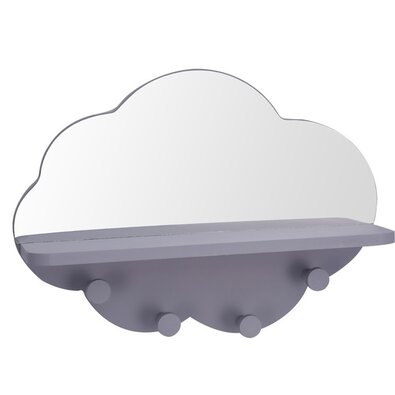 Вішак із дзеркалом рожевий, 39 x 8,5 x 27 см