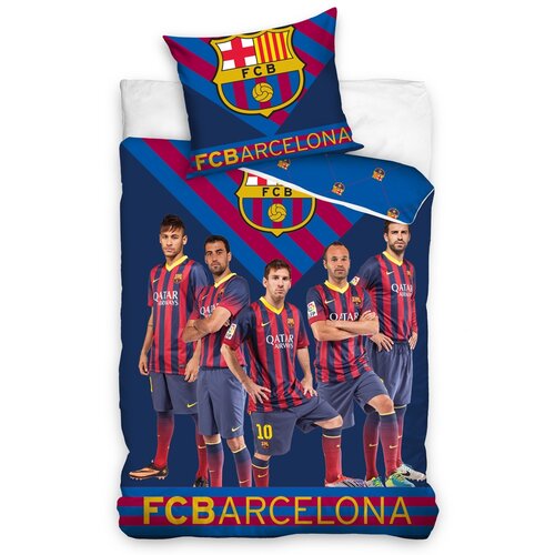 Bavlněné povlečení FC Barcelona Team 8008, 140 x 200 cm, 70 x 80 cm