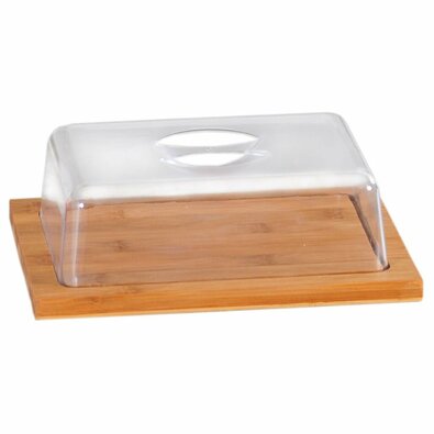 Kesper 58643 Bambusova deska za rezanje spokrovom, 25 x 20 x 8 cm