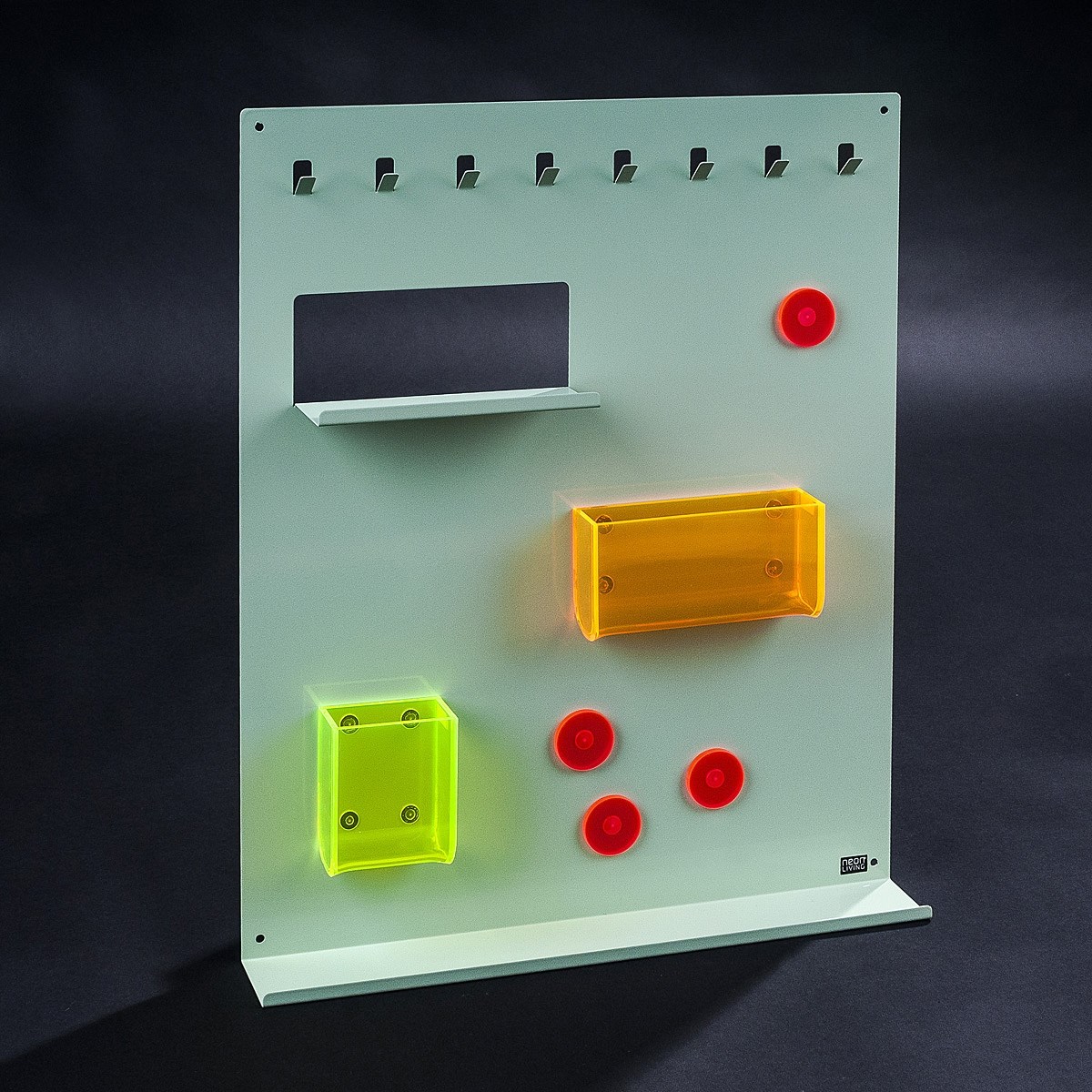 Neon Living Organizér Keywall na klíče s magnetickou tabulí 45 x 55 cm, zelený