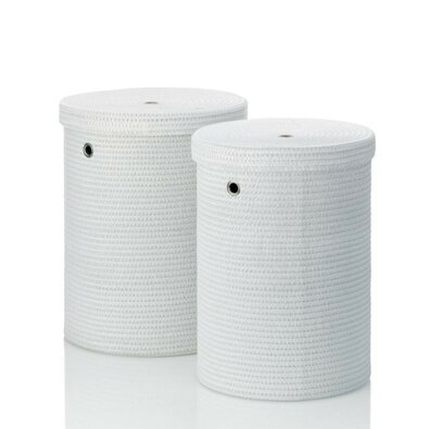 Kela 2-delni set košov za umazano perilo RIMOSSA,bela