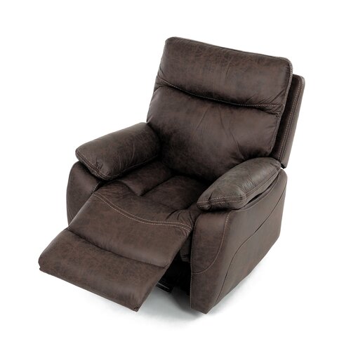 Elektrické kreslo s bezdrôtovým ovládaním, vintage, hnedá