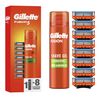 Gillette Głowice wymienne 8 szt. + żel do golenia Fusion5